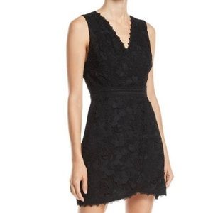Alice & Olivia Lennon V-Neck Lace Mini Dress size 6